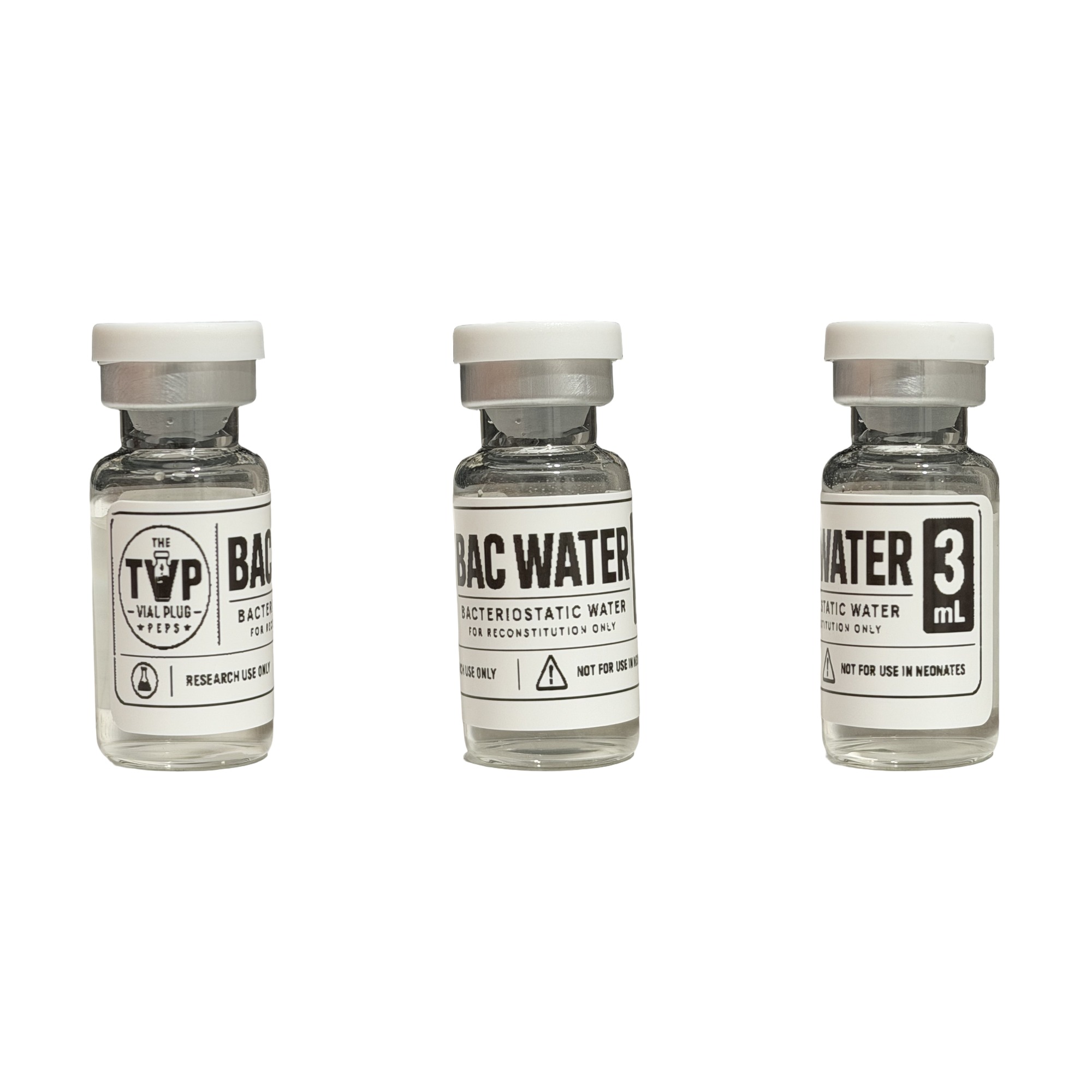 Bacteriostatic Water 3 mL vial as received