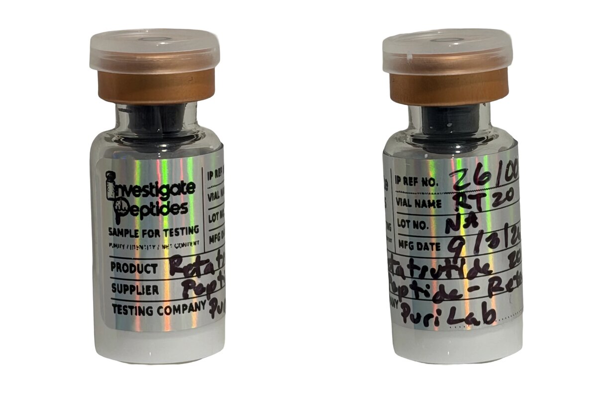 Retatrutide 20 mg vial as received
