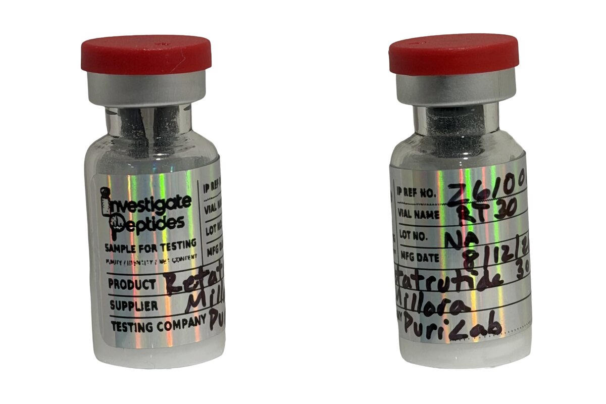 Retatrutide 30 mg vial as received