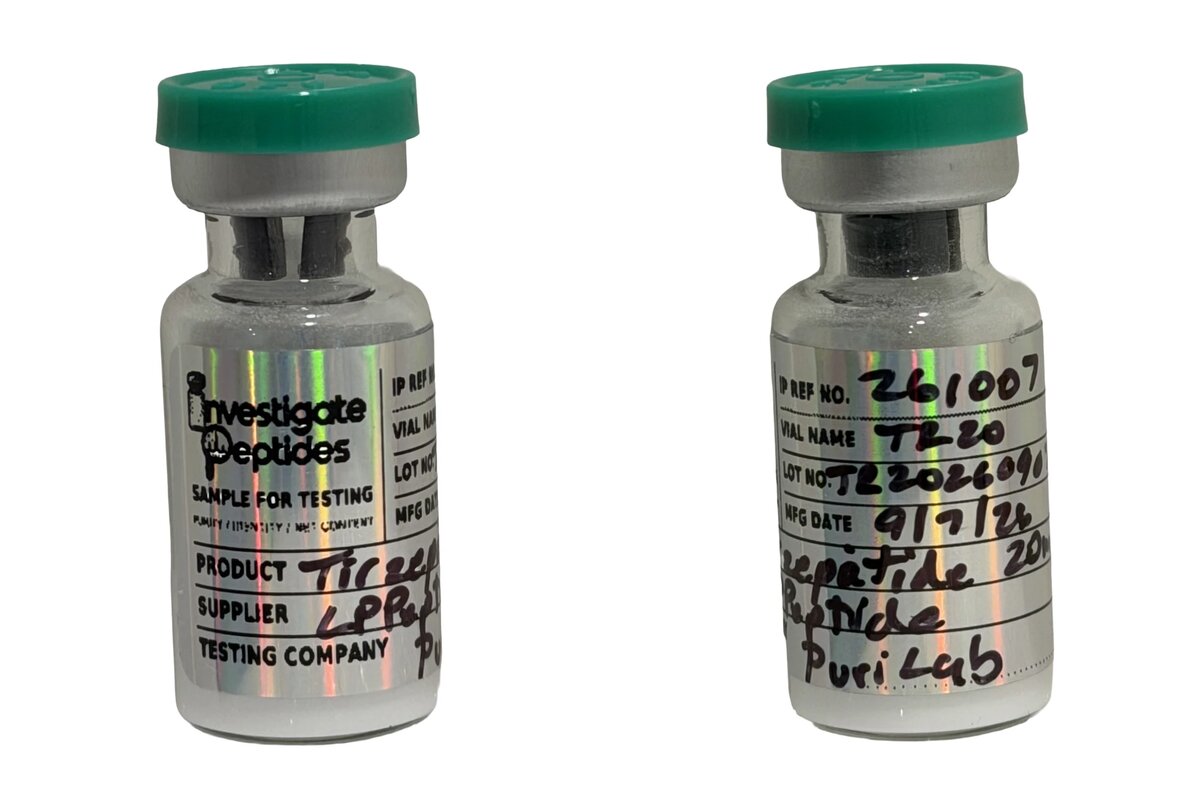 Tirzepatide 20 mg vial as received